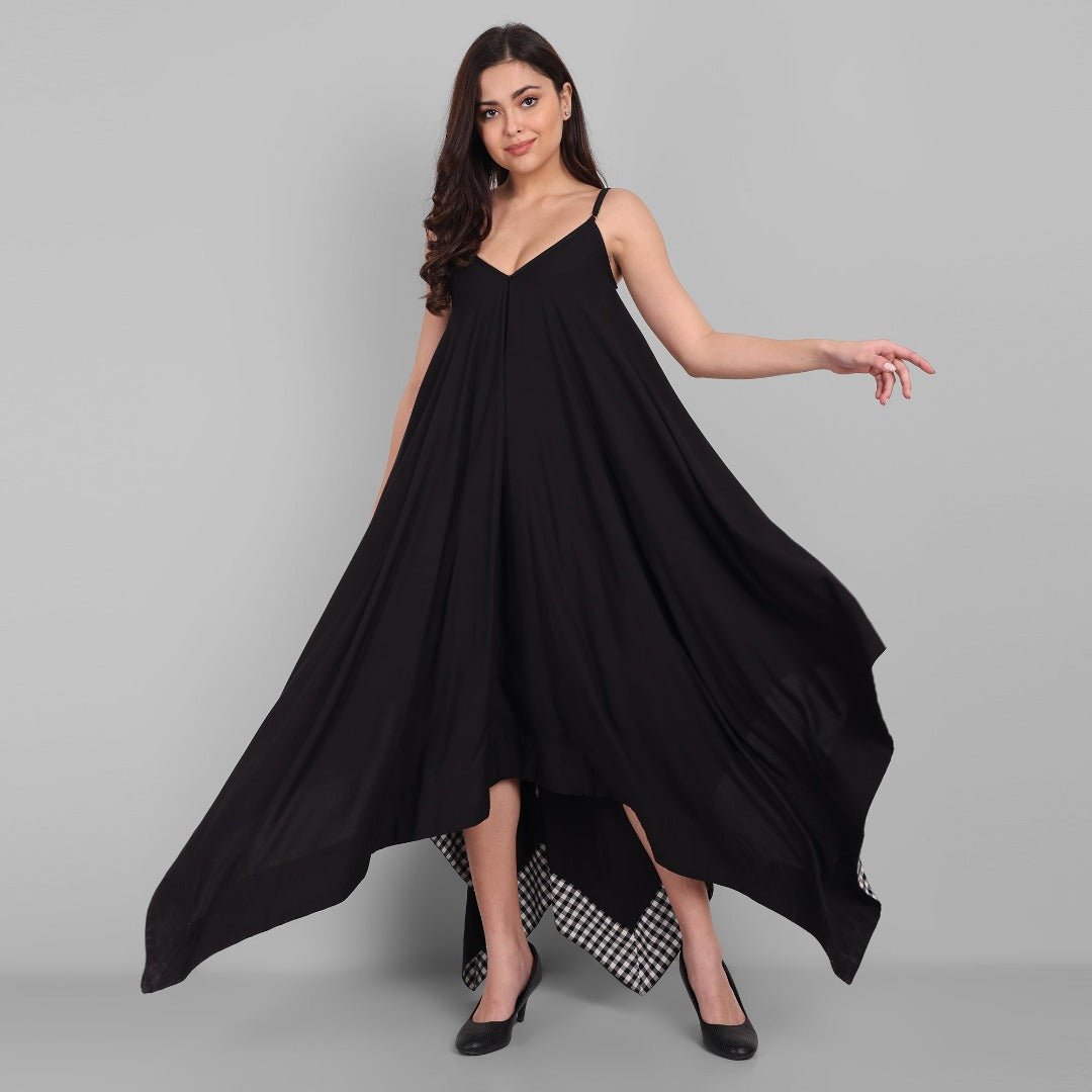 Black 2024 handkerchief dress