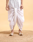 Boys White Cotton Basic Dhoti