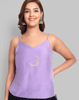 Mouve Cotton Silk Embroidery Top