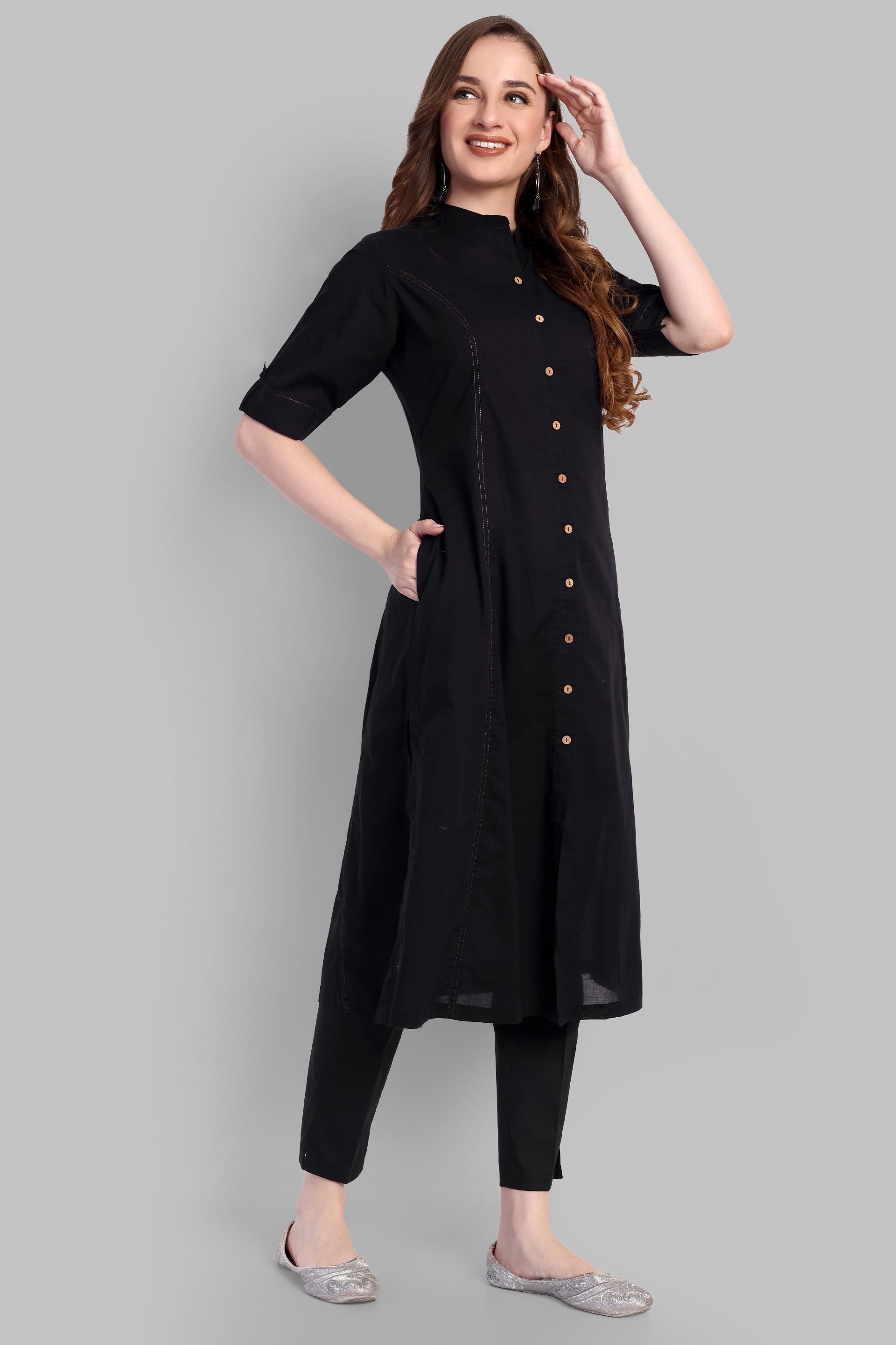 Black Kurta Pant Set