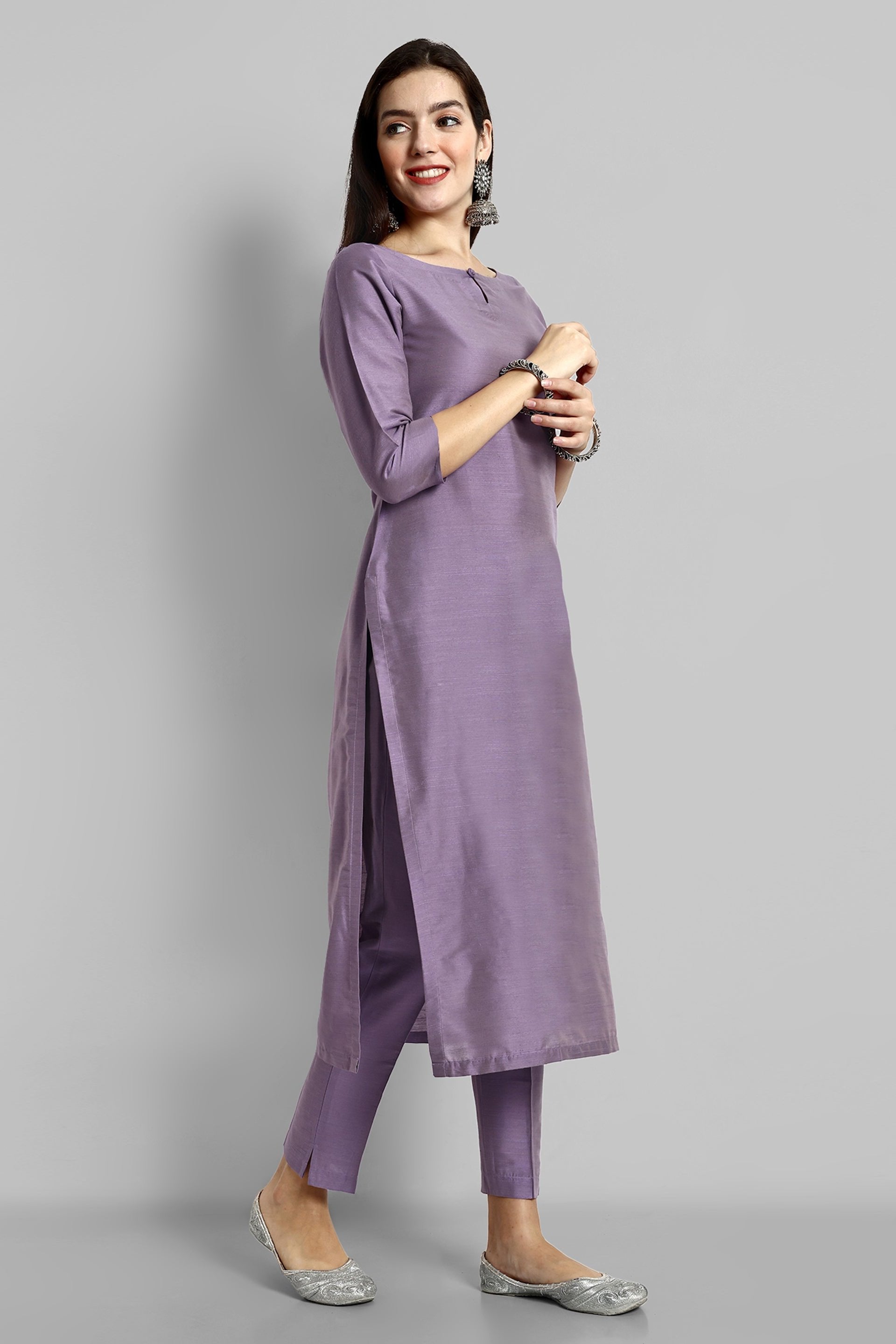 Mouve Boat Neck Kurta with Elasticated Pant