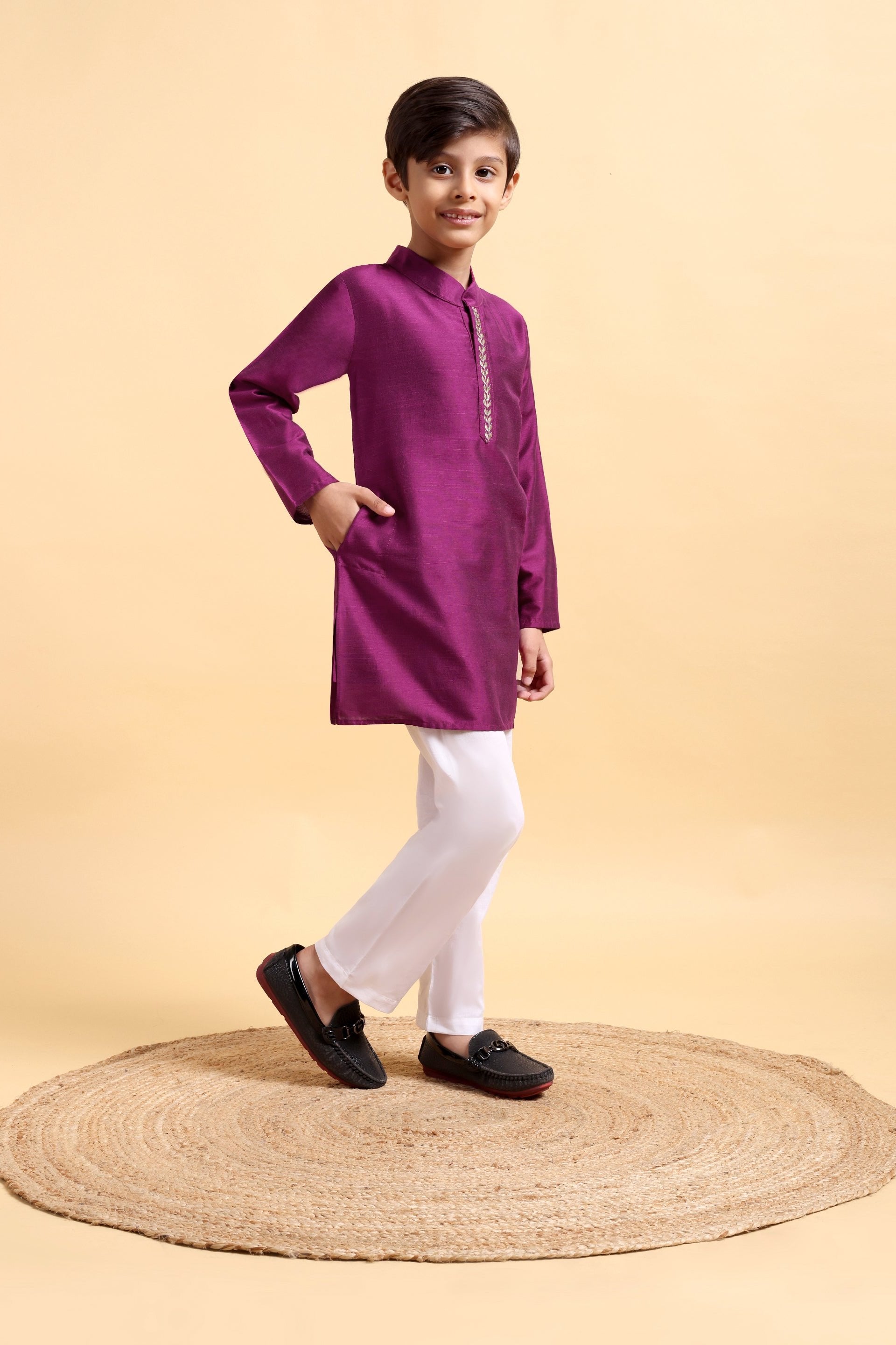 Ethnic Wear Cotton Kurta Pajama For Boys