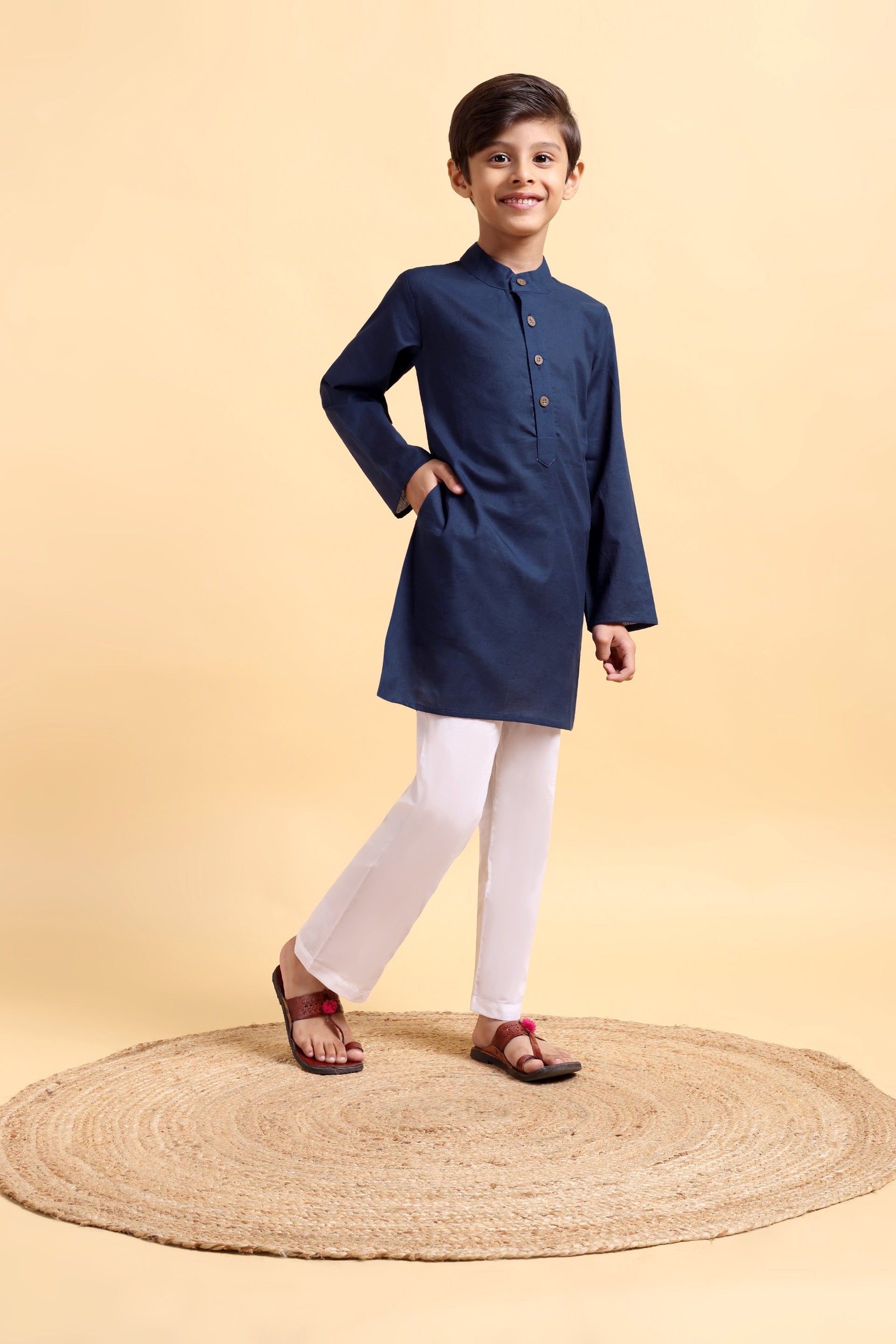 Ethnic Wear Cotton Kurta Pajama For Boys