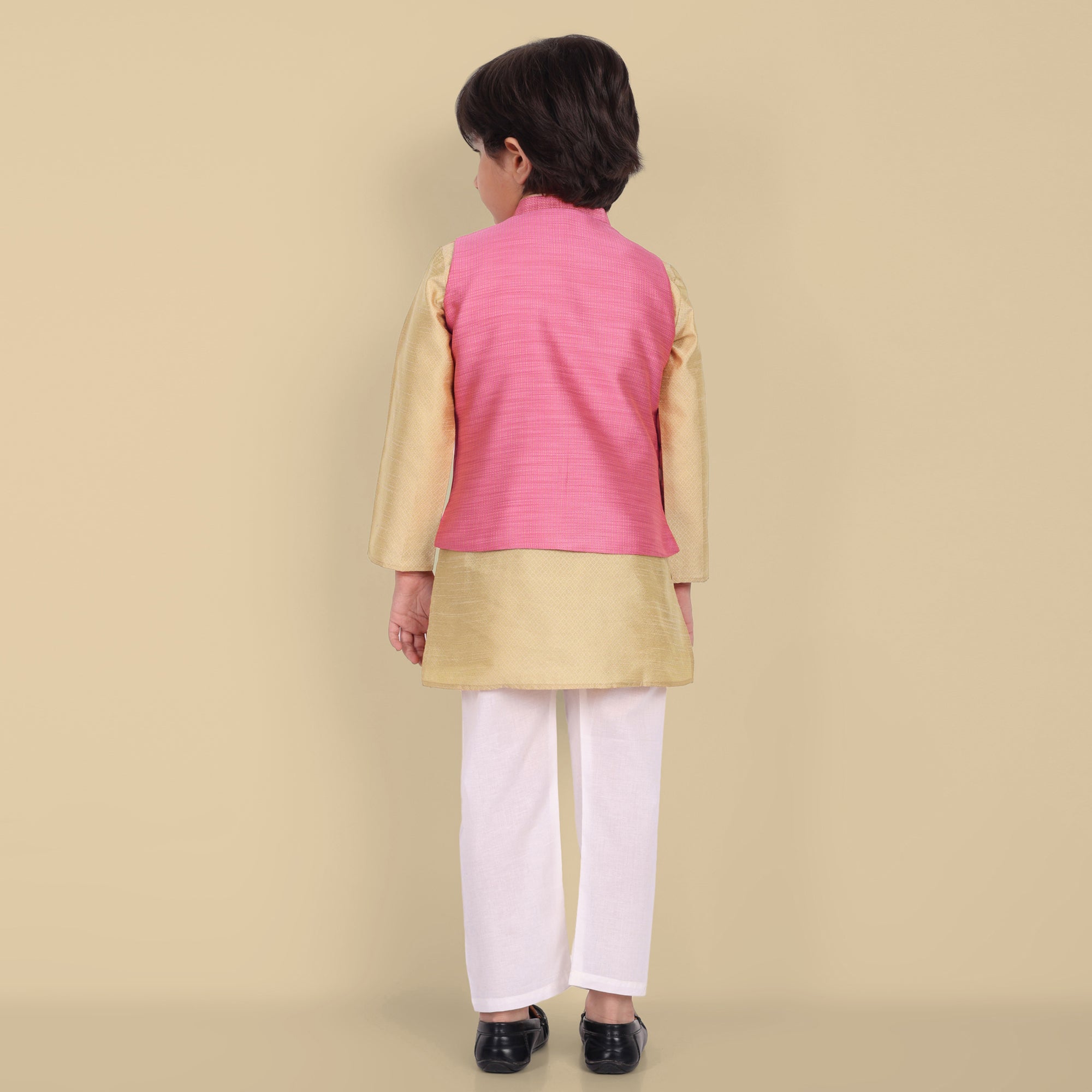 Boys Pink cotton silk Jacket