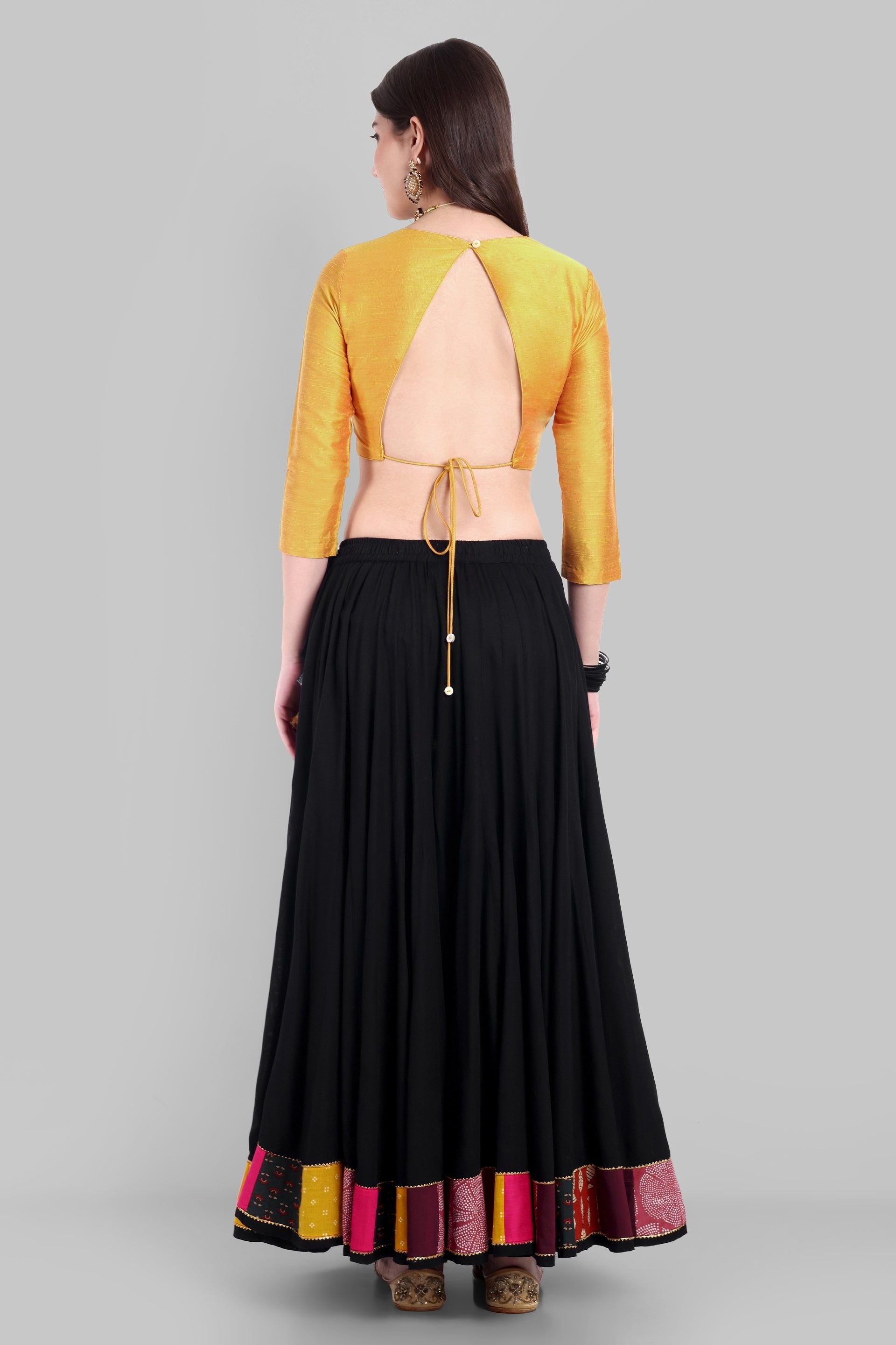 Nadira Mustard Silk Blouse