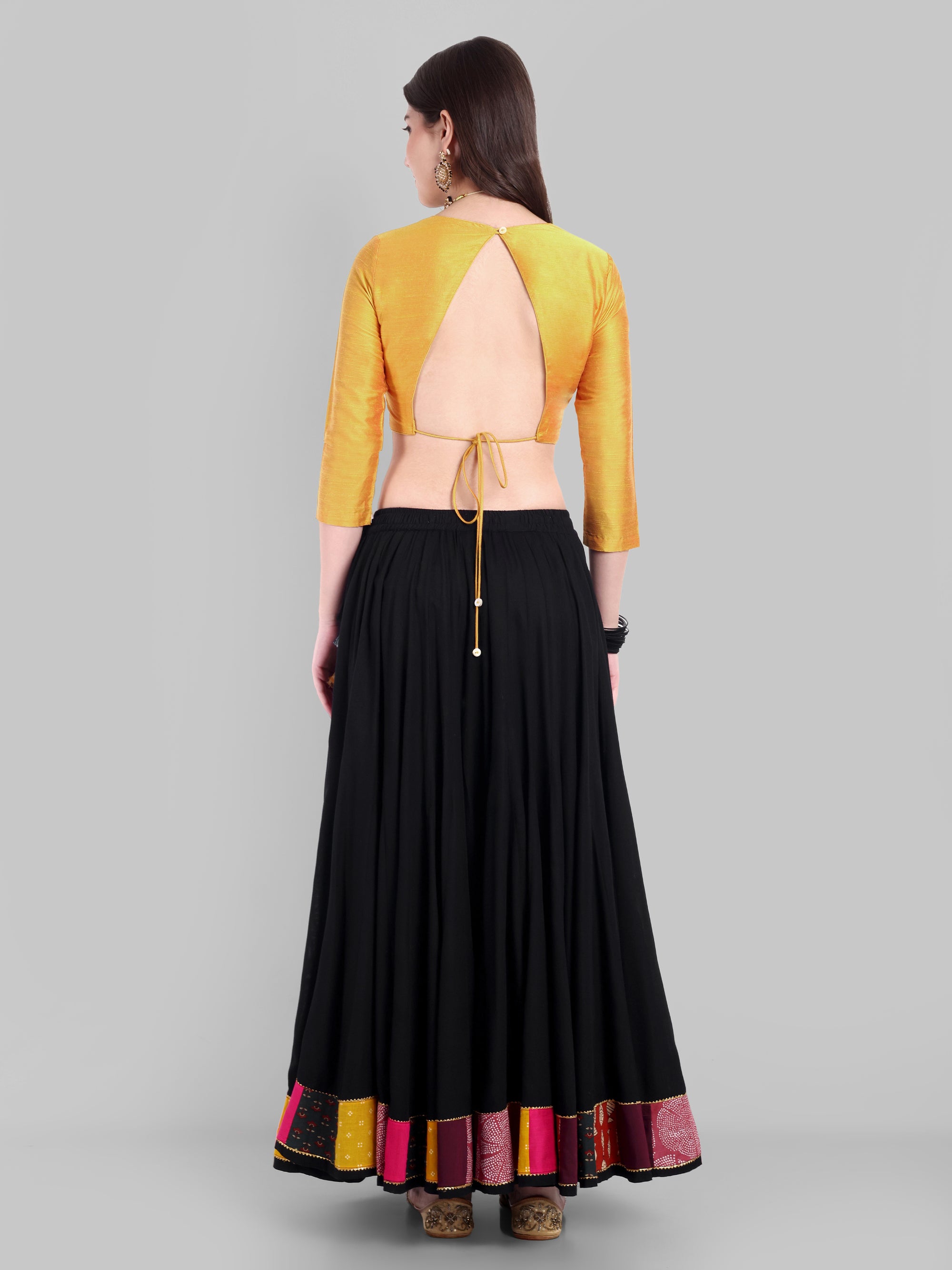 Nadira Mustard Silk Blouse