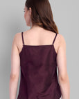 Wine Cotton Silk Embriodery Top