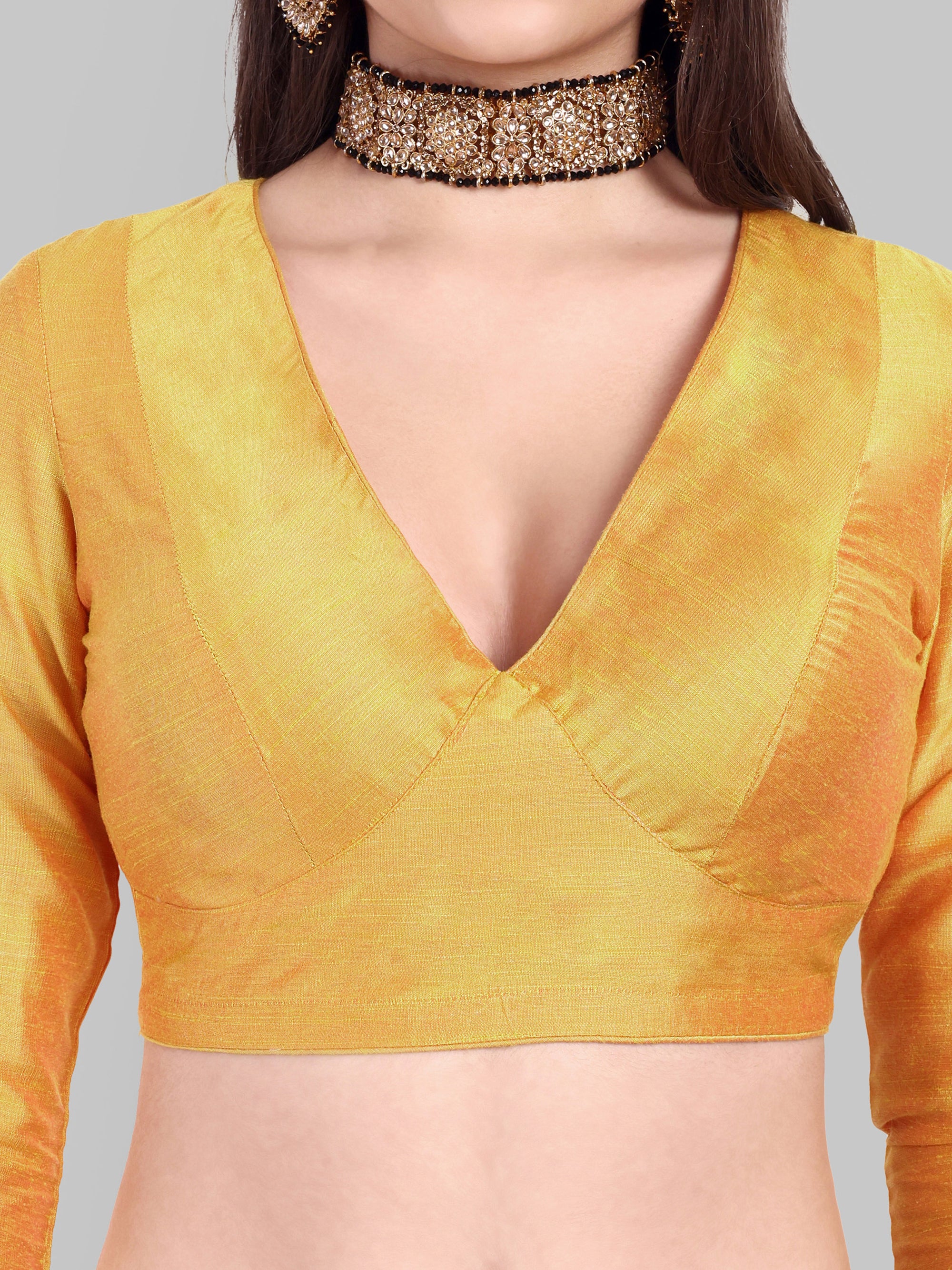 Mustard Saree Blouses