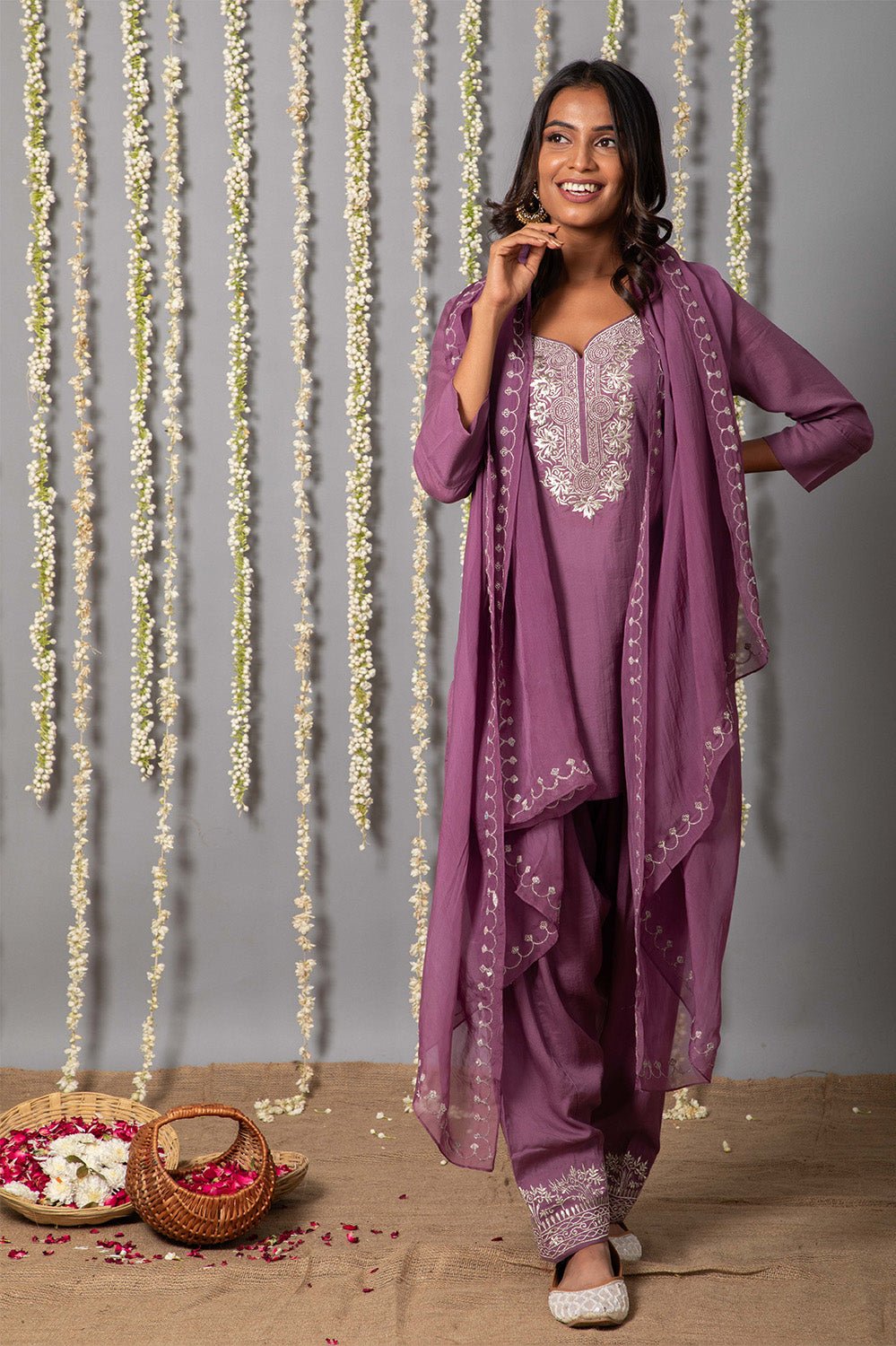 Embroidered Kurta Set For Women