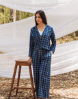 Indigo Elegance: Summer Blazer Co-ord Set