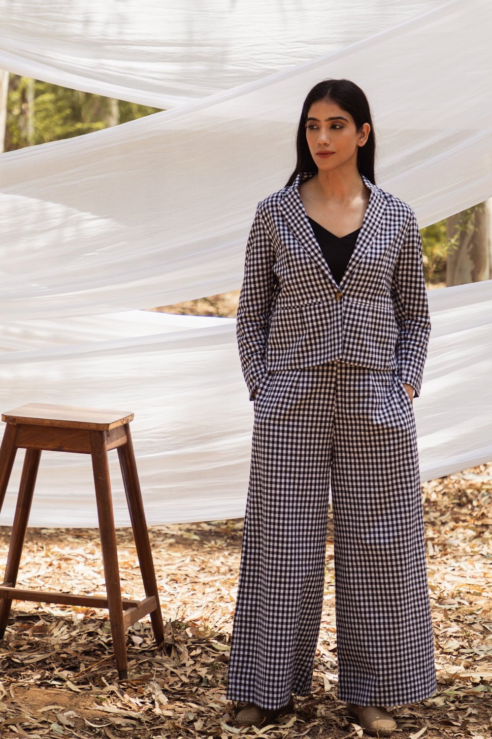 Classic Checks Summer Blazer Co-ord Set