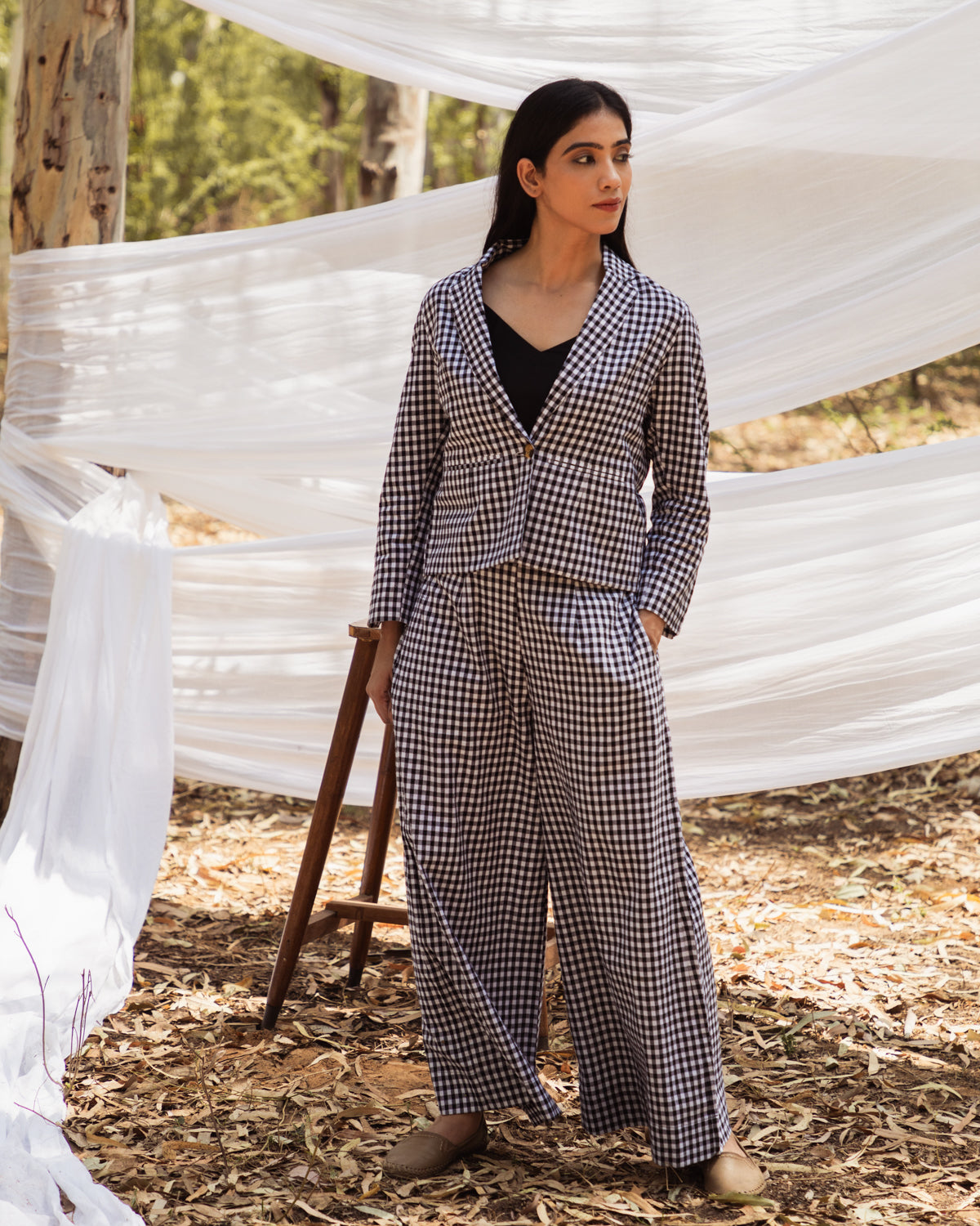 Classic Checks Summer Blazer Co-ord Set