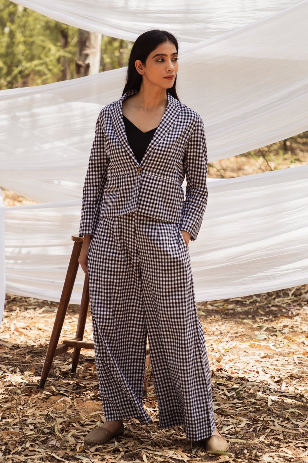 Classic Checks Summer Blazer Co-ord Set