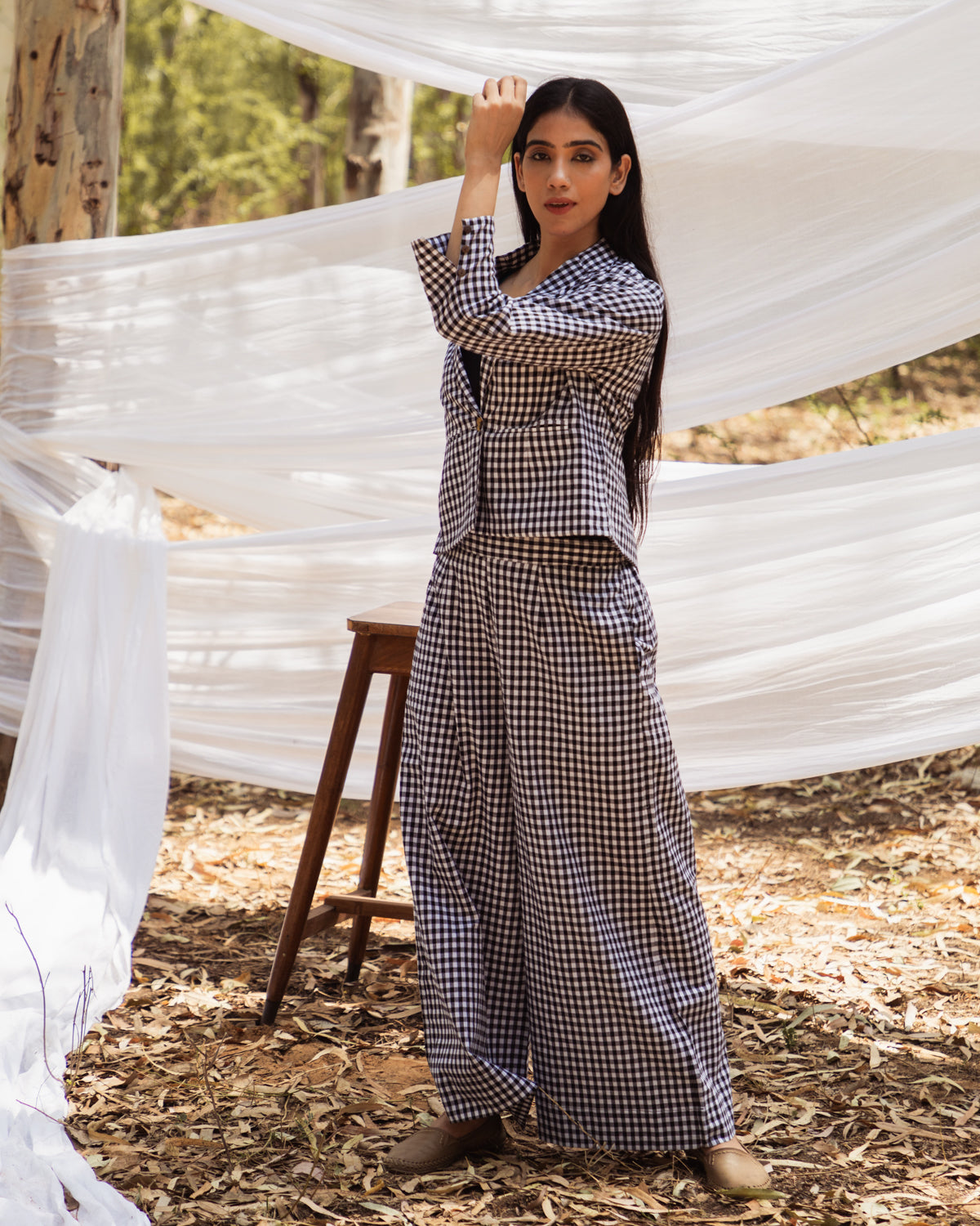 Classic Checks Summer Blazer Co-ord Set