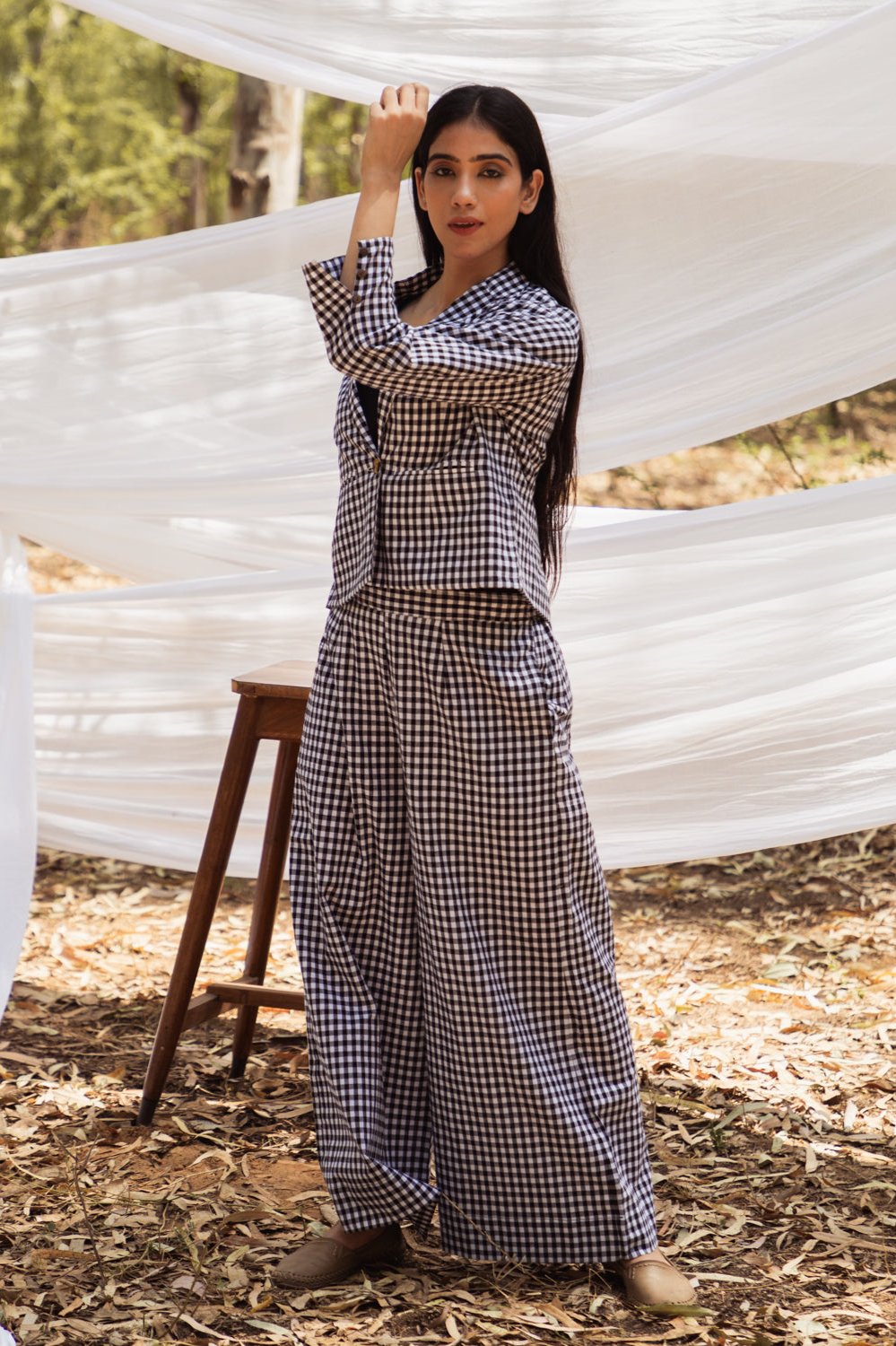 Classic Checks Summer Blazer Co-ord Set