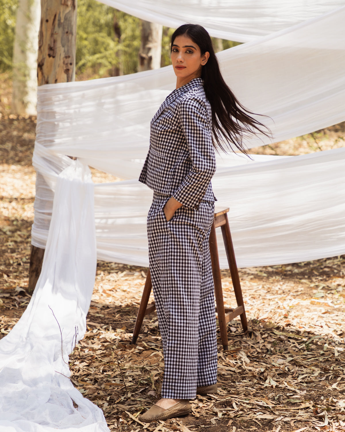 Classic Checks Summer Blazer Co-ord Set