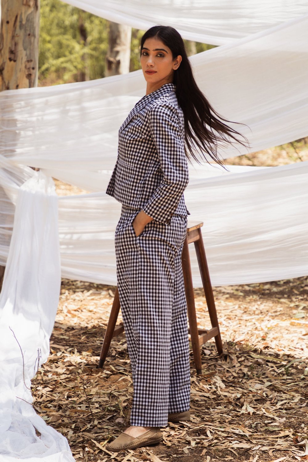 Classic Checks Summer Blazer Co-ord Set