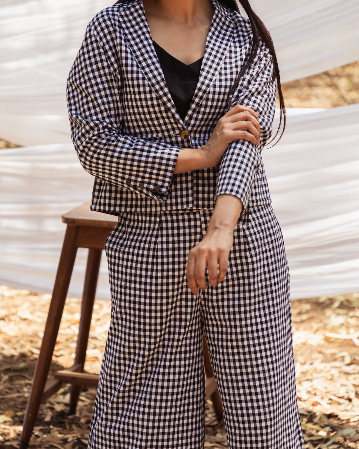 Classic Checks Summer Blazer Co-ord Set