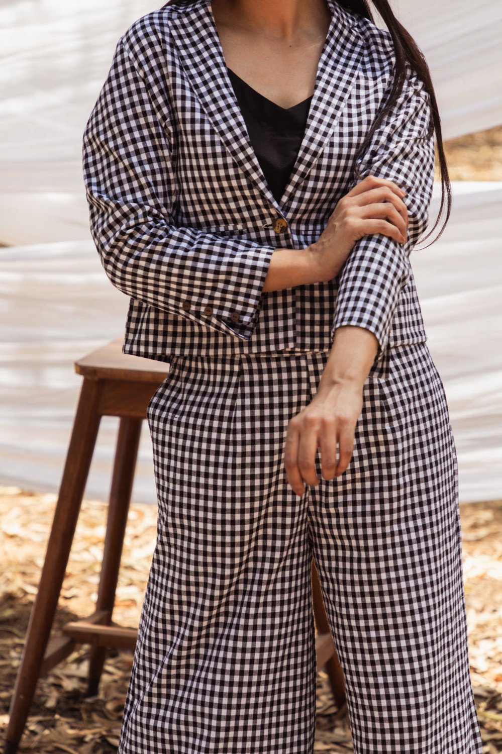 Classic Checks Summer Blazer Co-ord Set