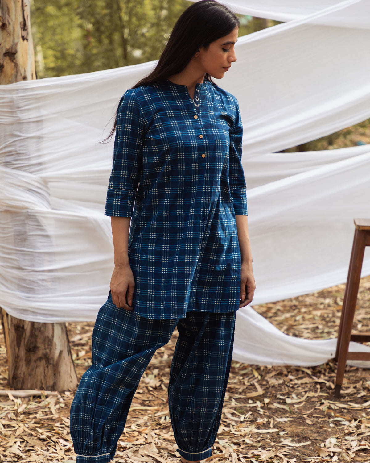 Samiya Indigo Kurta and Harem Pant