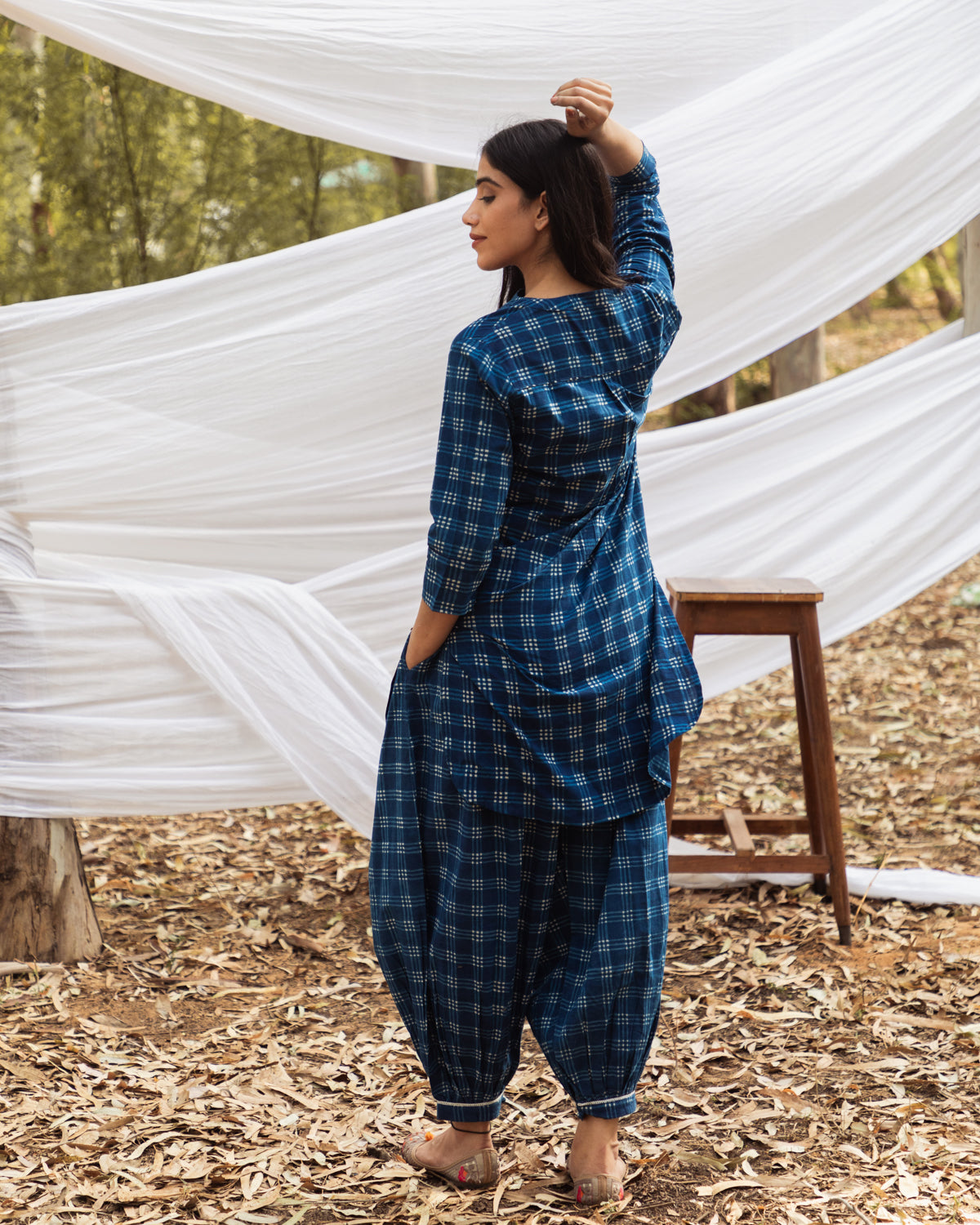 Samiya Indigo Kurta and Harem Pant