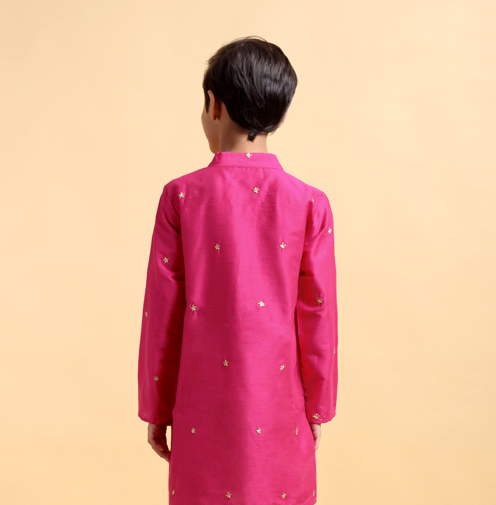 Hot Pink Embriodery Kurta and Dhoti Set