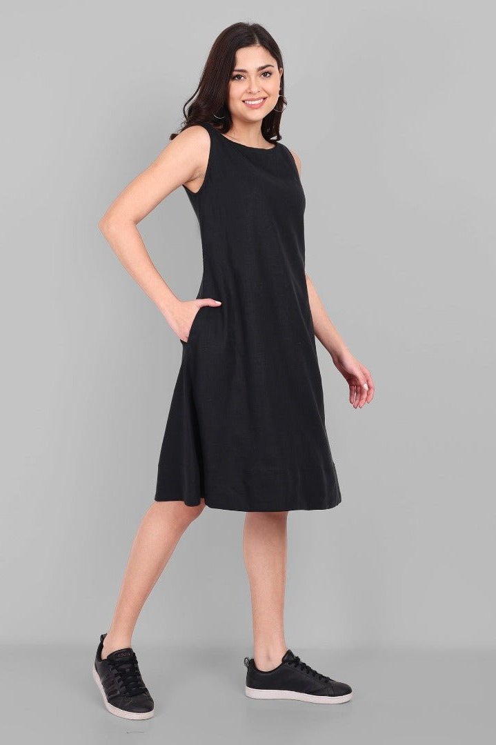 Black Linen Dresses Online