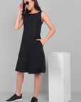 Knee-Length Linen Dress Online