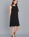 Knee-Length Linen Dress