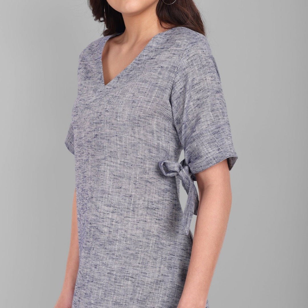 Dark Gray A Line Gray Short Alina Dress