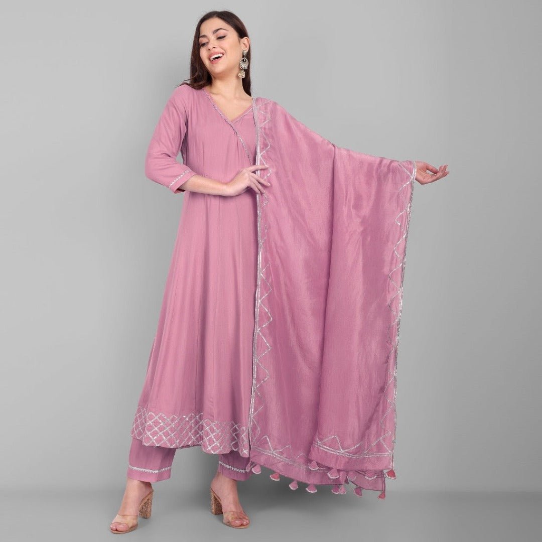 Amreen Blushing Pink Angrakha and Dupatta