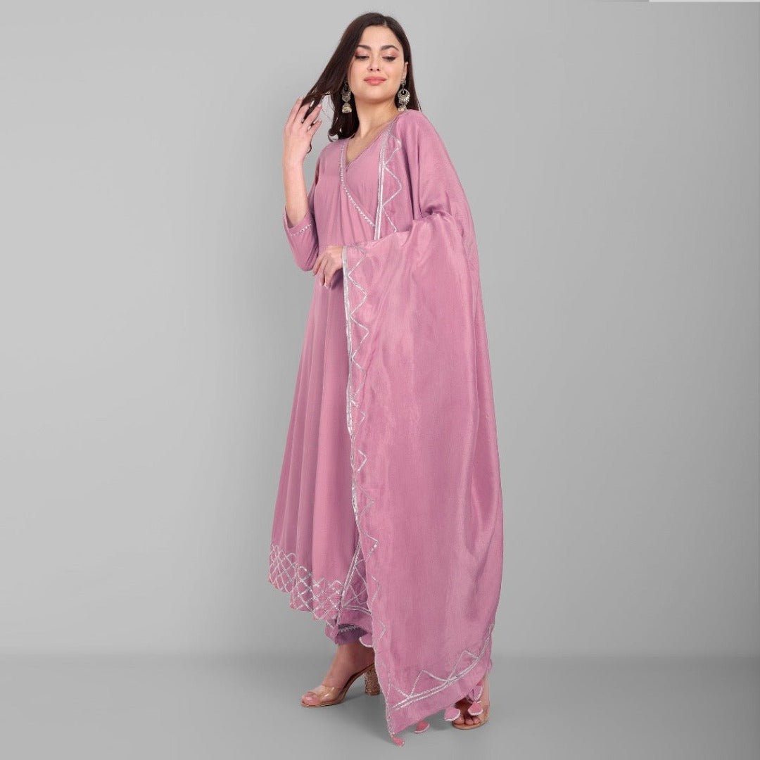 Amreen Blushing Pink Angrakha and Dupatta