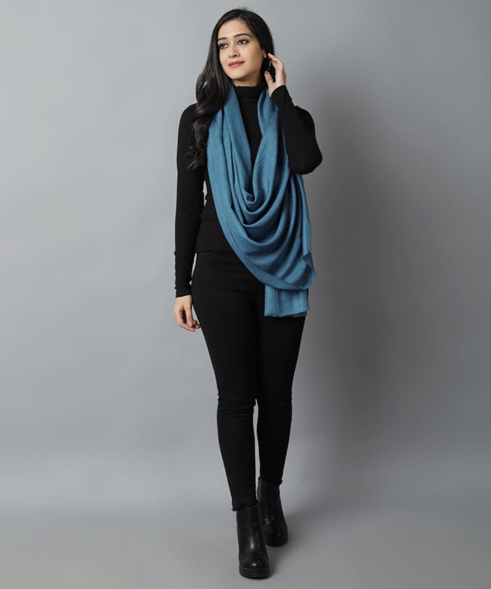 Blue Cashmere Pashmina Stole