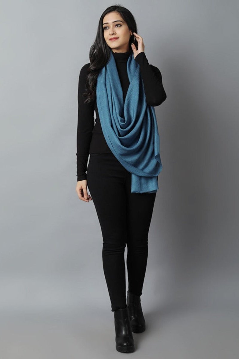 Blue Cashmere Pashmina Stole