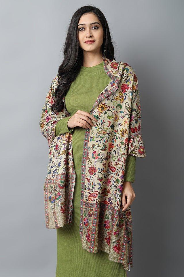 Kalamkari Pashmina Cashmere Stole