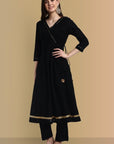 Black Anarkali Kurta With Pant and Dupatta