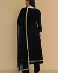 Ethnic Black Anarkali with Pant and Dupatta Set