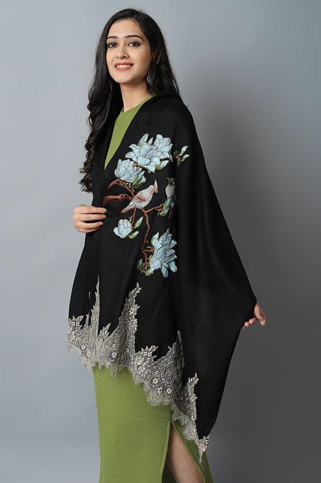 Black Pashmina Cashmere Stole