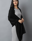 Women Black Cashmere Pashmina Stole