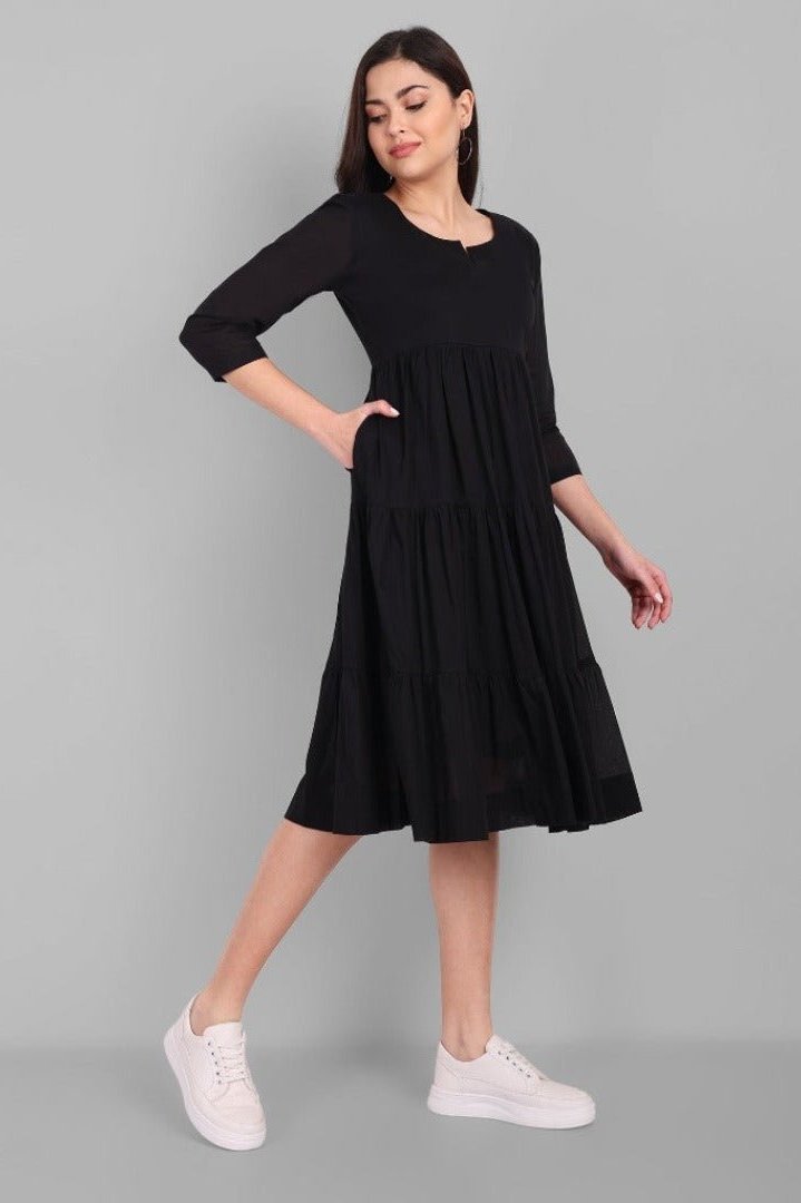 Women Black Graduation Dress