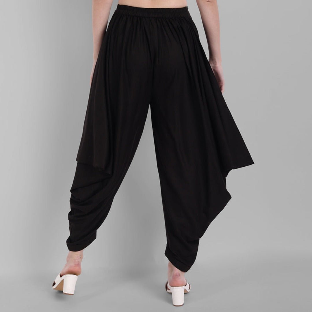 Women Black Dhoti Pant