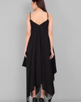 Ethnic Black Long Alisha Handkerchief Dress