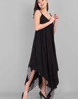 Black Handkerchief Dress For Girls