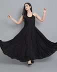 Black Rayon Long Dress