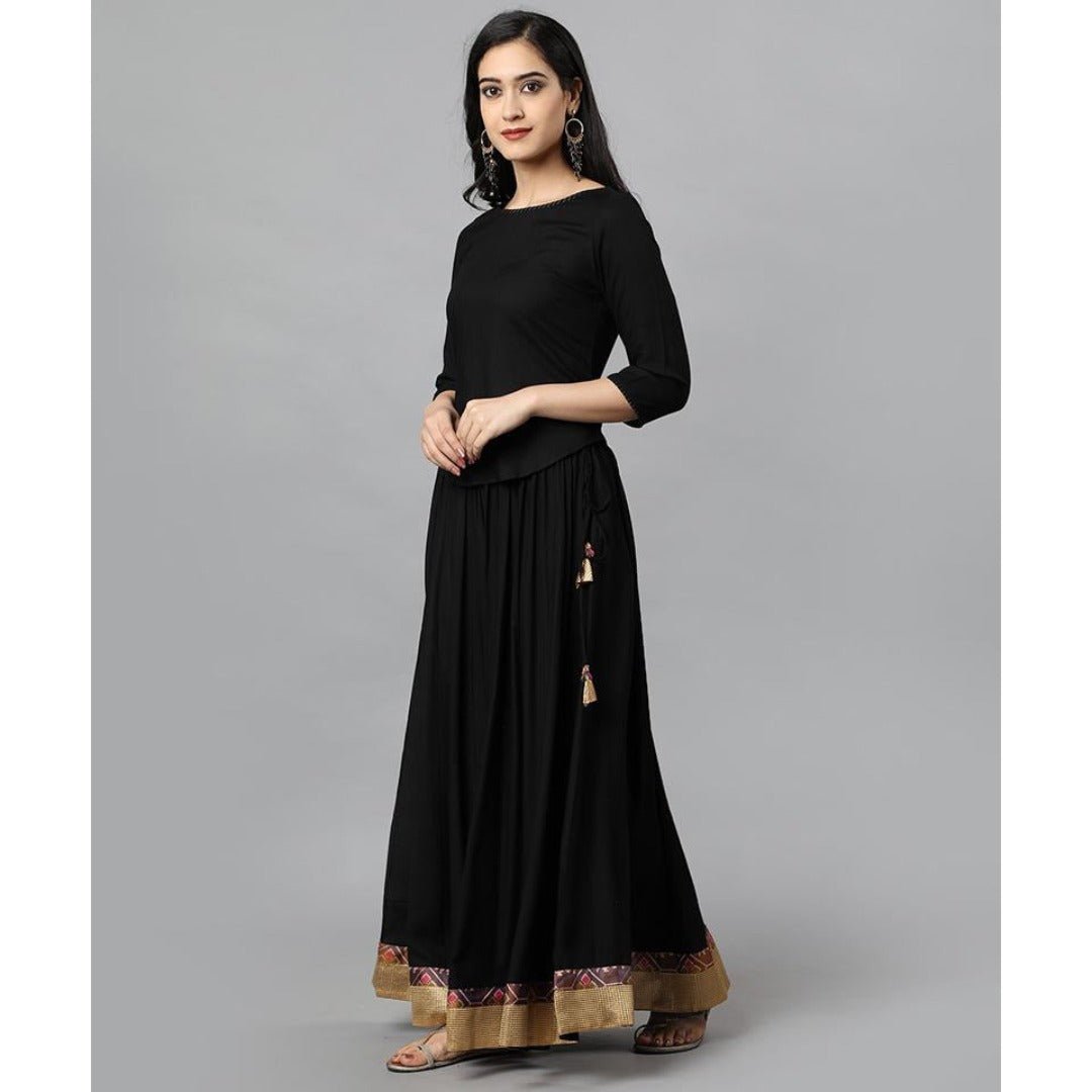 Black Kali Rayon Skirt