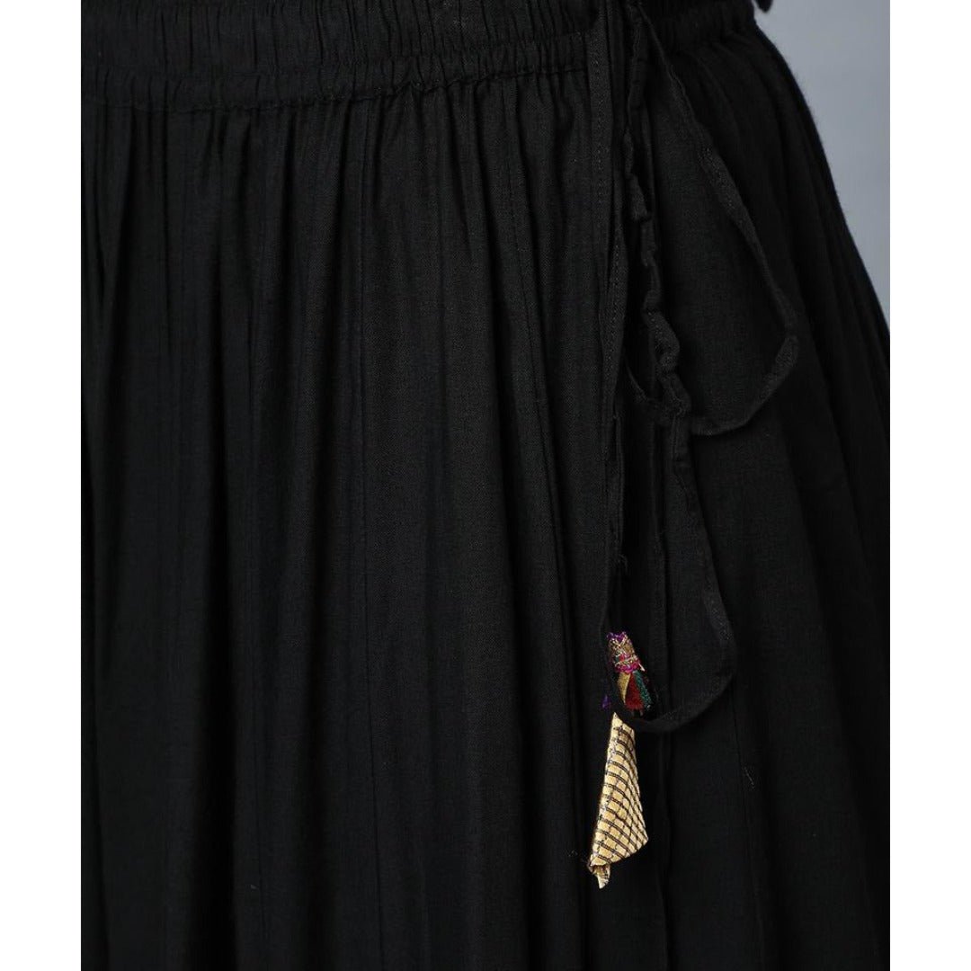 Black Twenty-four Kali Rayon Skirt