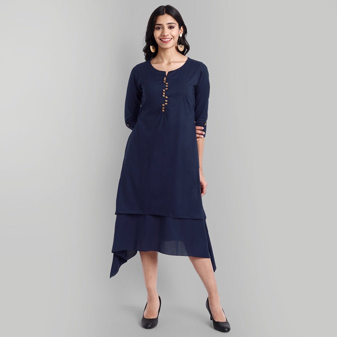 Blue Mul Cotton Hunter Dress