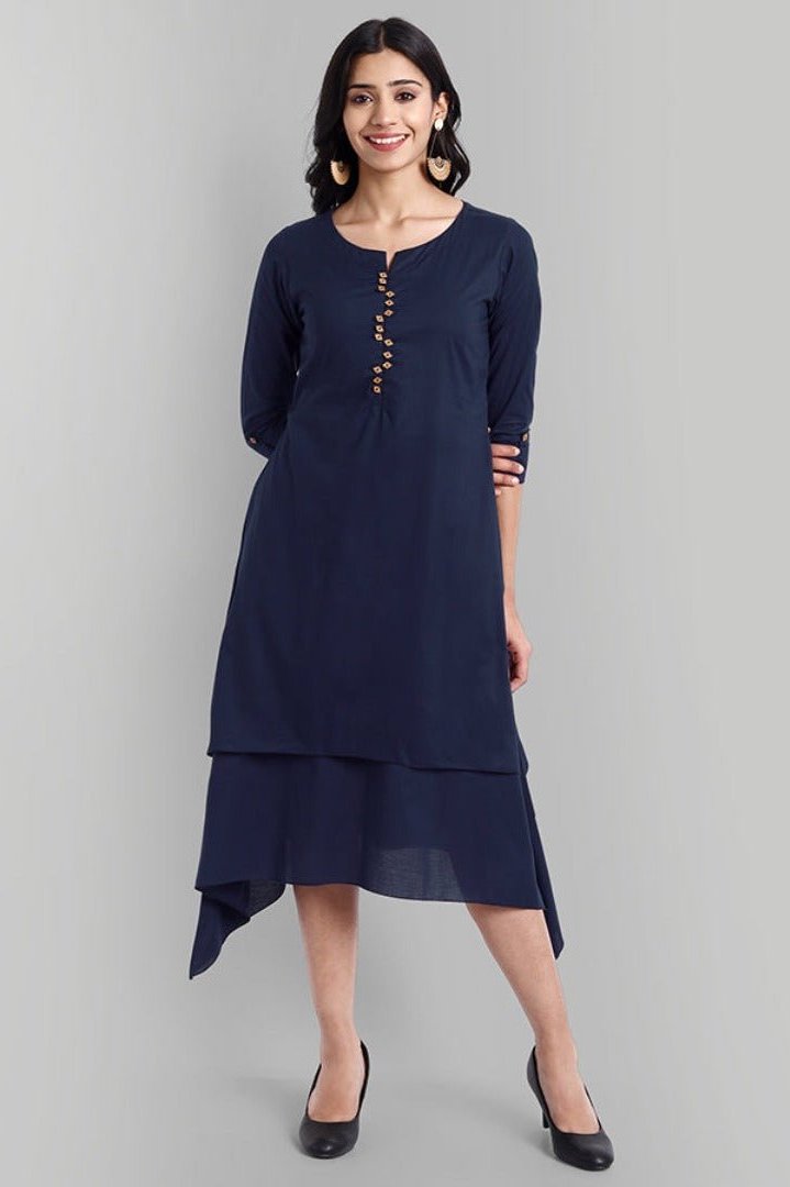 Blue Mul Cotton Hunter Dress