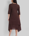 Brown Mul Cotton Hunter Dress