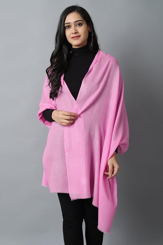 Candy Pink Cashmere-Pashmina Stole